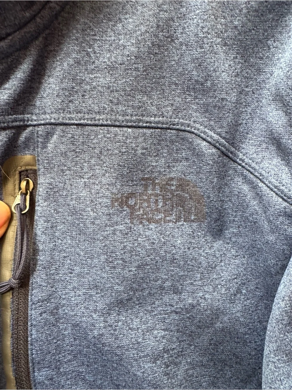 The North Face Men's Two-Tone Blue Hooded Fleece Jacket